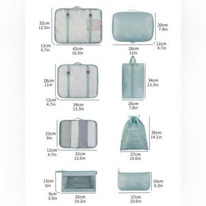 8pcs/set Foldable Fabric Travel Clothing Storage